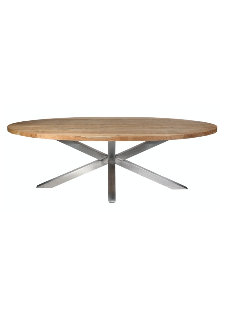 Table ovale Arya pied croisé | L'Empreinte - Tables à manger