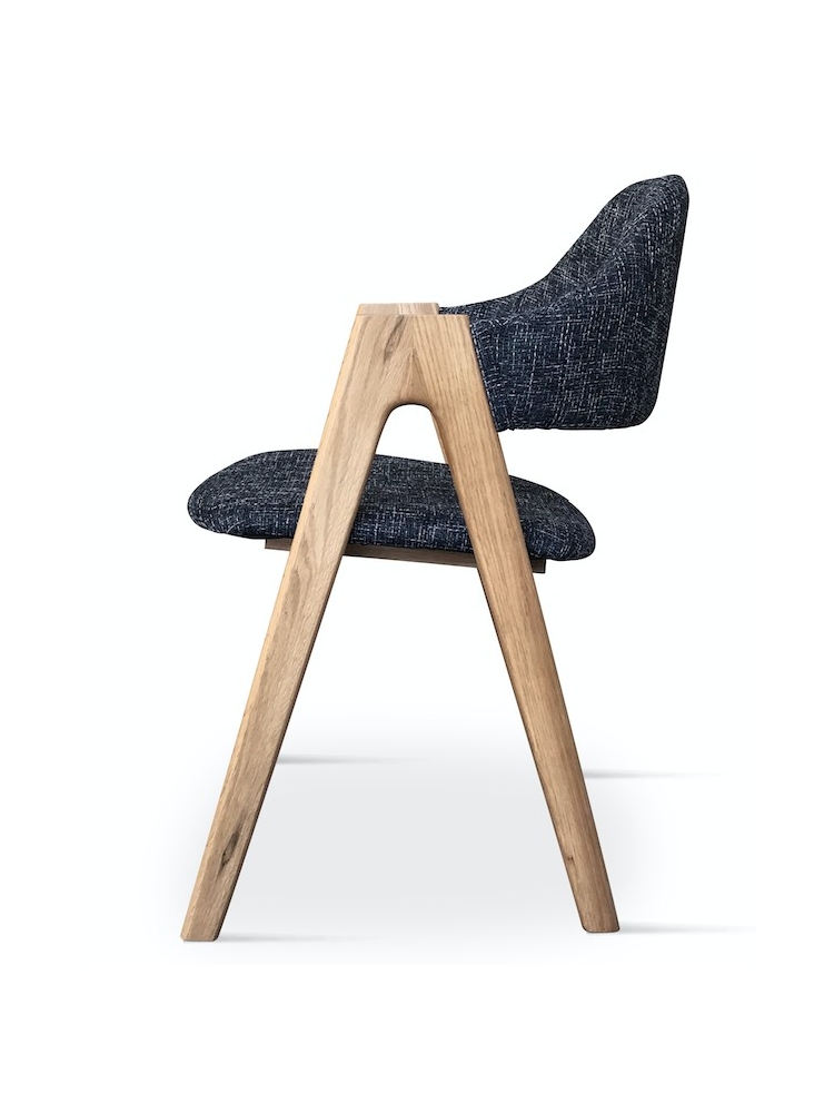 Chaise Grise vice avec accoudoirs | L'Empreinte - Chaises