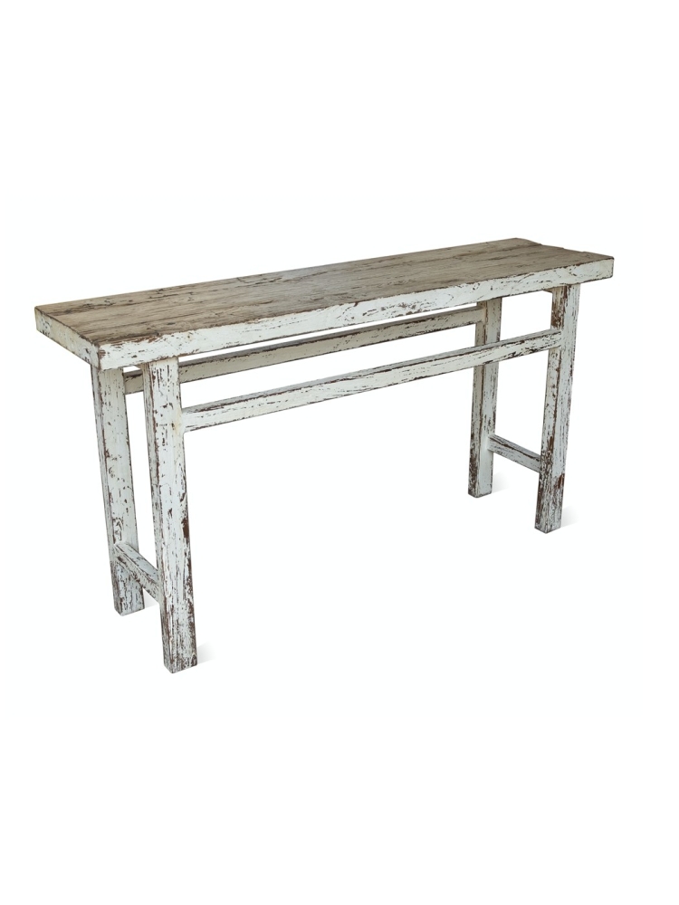 Console hamptons teck recyclé white | L'Empreinte - Consoles