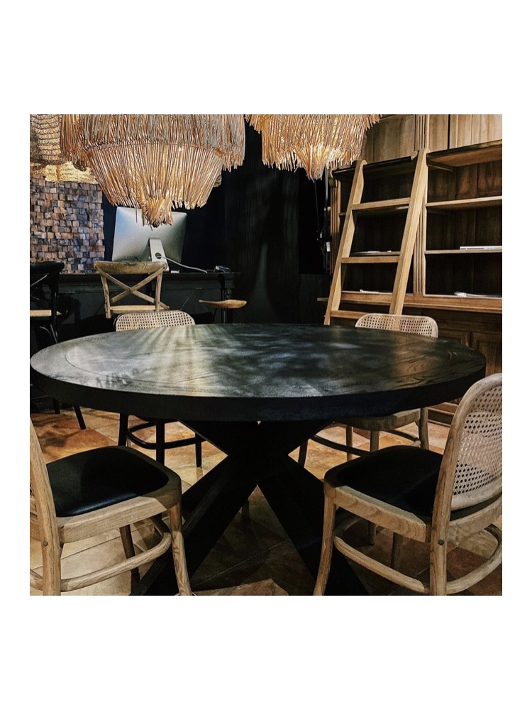 Chaise Cannage Cassidy Black Antique |  - Boutique