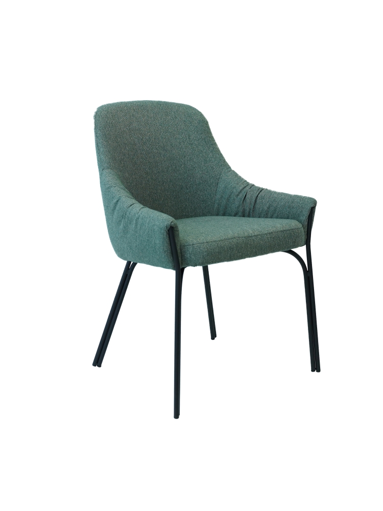 Chaise baquet Velvet vert | L'Empreinte - Chaises