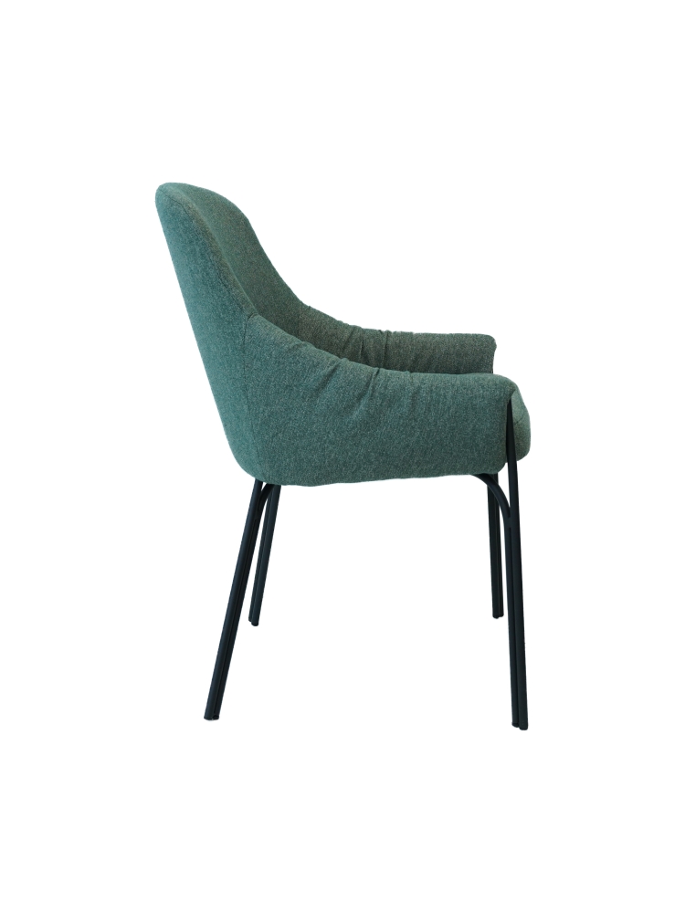 Chaise baquet Velvet vert | L'Empreinte - Chaises