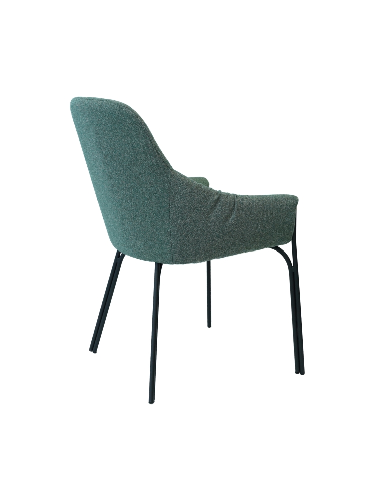 Chaise baquet Velvet vert | L'Empreinte - Chaises