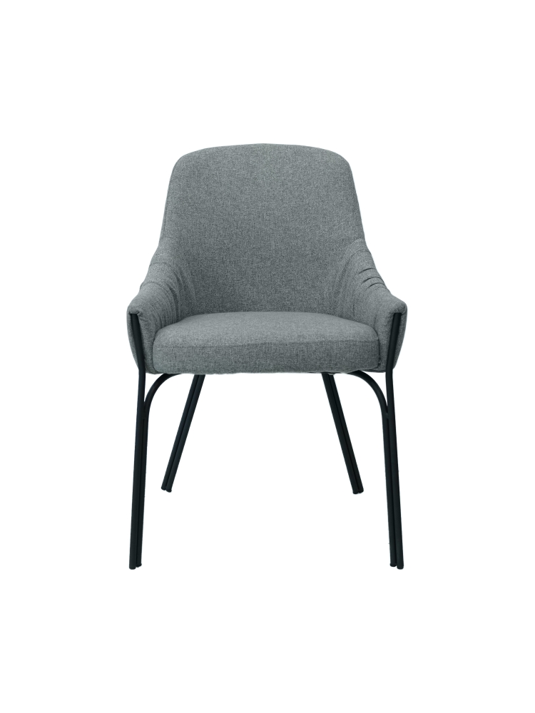 Chaise baquet velvet Gris chiné |  - Boutique