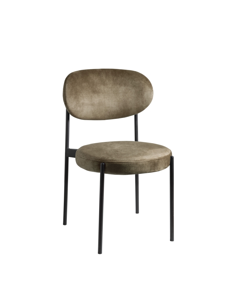 Chaise ronde velvet Taupe |  - Chaises