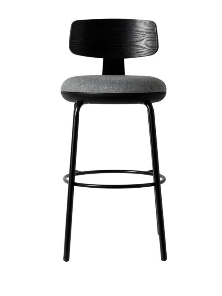 Tabouret Lyna en bois et assise tissu vert | L'Empreinte - Boutique