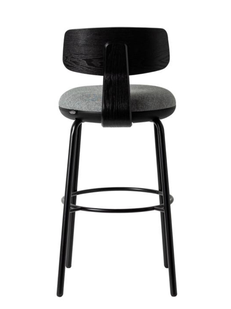 Tabouret Lyna en bois et assise tissu vert | L'Empreinte - Boutique