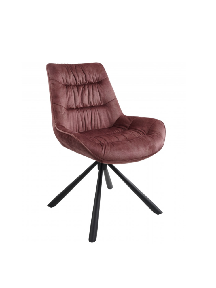 Chaise Velvet baquet pivotante rose | L'Empreinte - Chaises