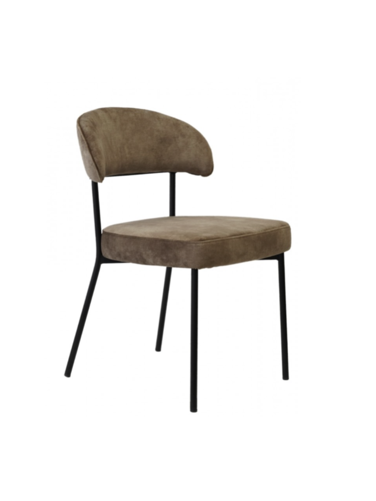 Chaise confort velvet Taupe |  - Chaises