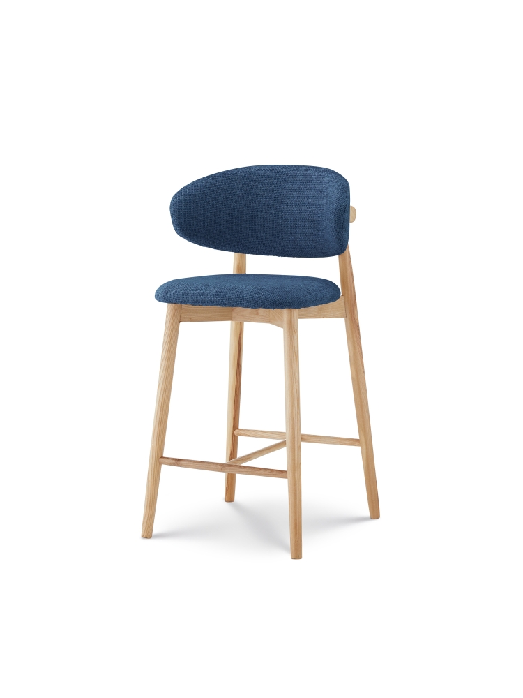 Tabouret Jaspe Naturel & Bleu | L'Empreinte - Boutique