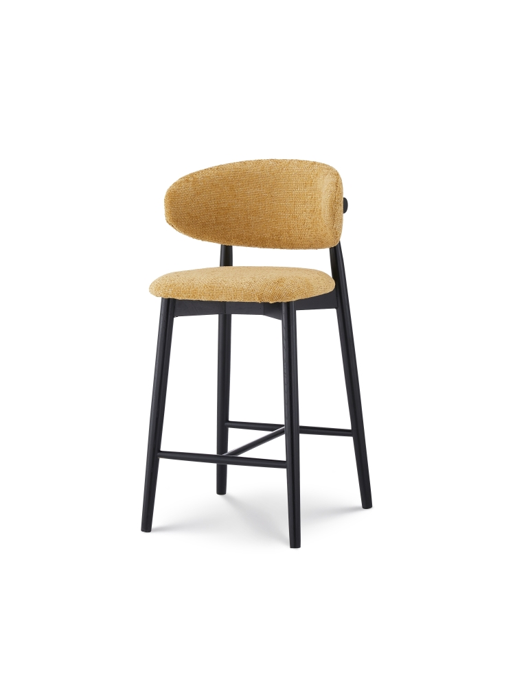 Tabouret Jaspe Black & Yellow | L'Empreinte - Boutique