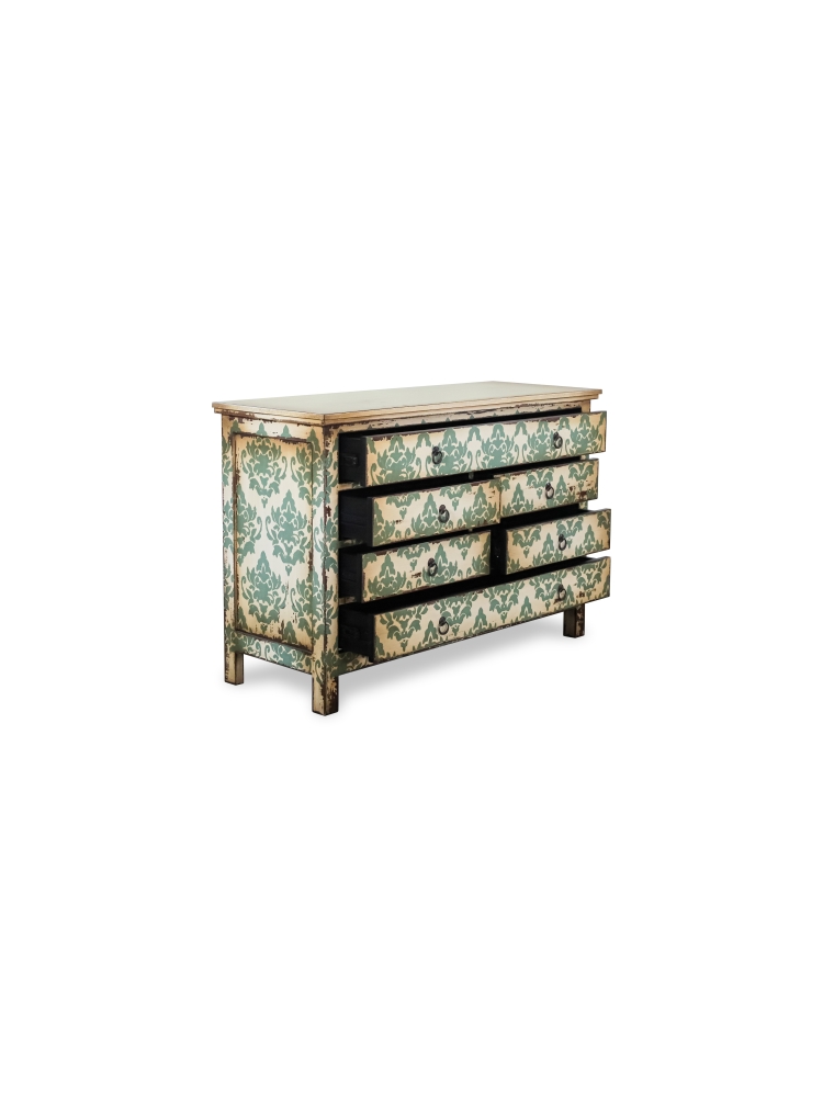 Commode Fleurs vert d'eau | L'Empreinte - Commodes
