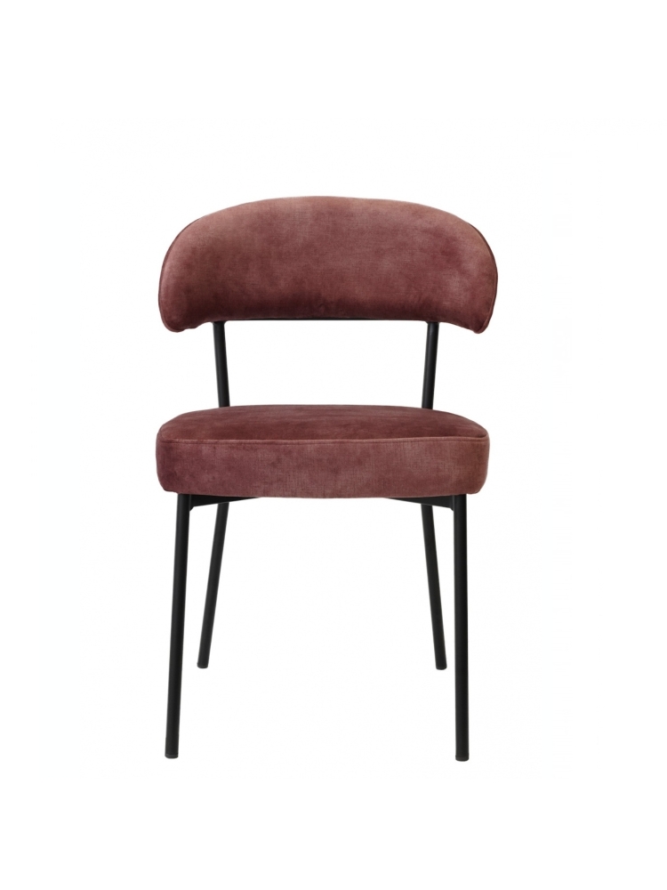 Chaise confort velvet Prune