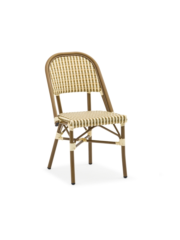 Chaise Bruna jaune/crème |  - Chaises