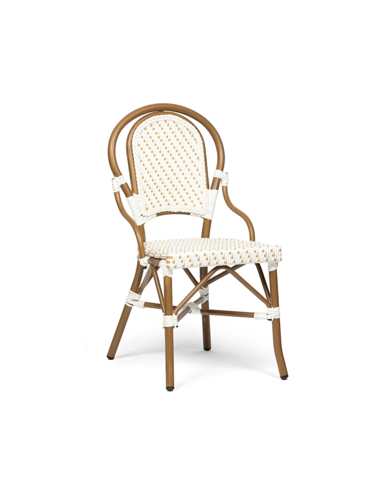 Chaise Mina blanche/beige