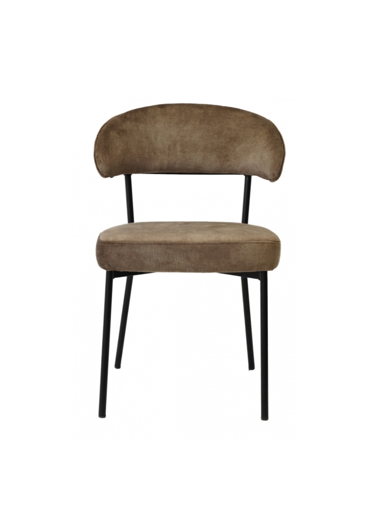 Chaise confort velvet Taupe |  - Chaises