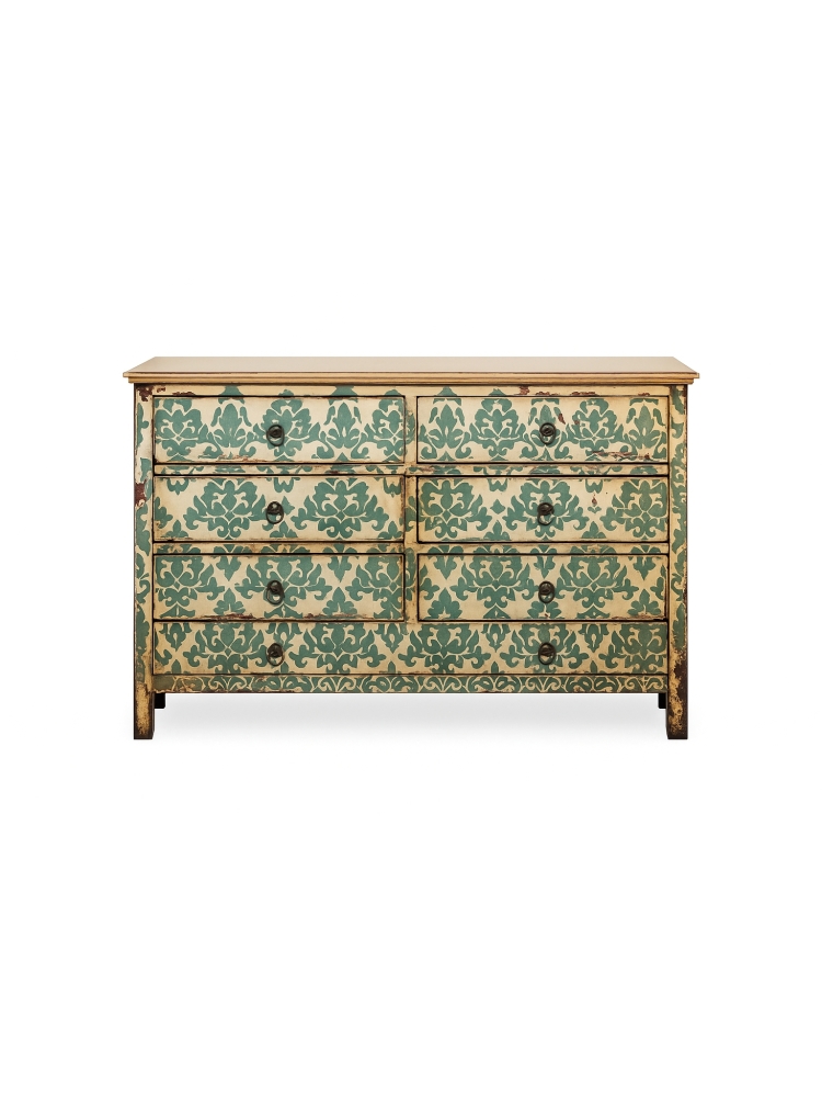 Commode Fleurs vert d'eau | L'Empreinte - Commodes