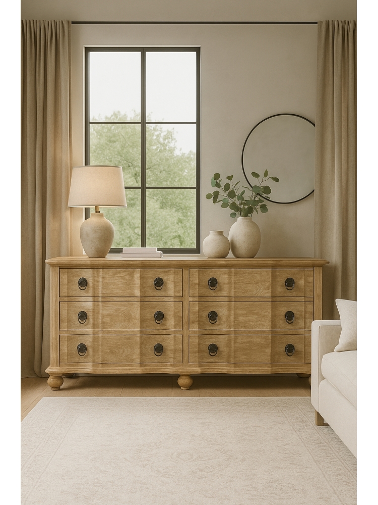 Commode Arbalette en vieux teck |  - Commodes