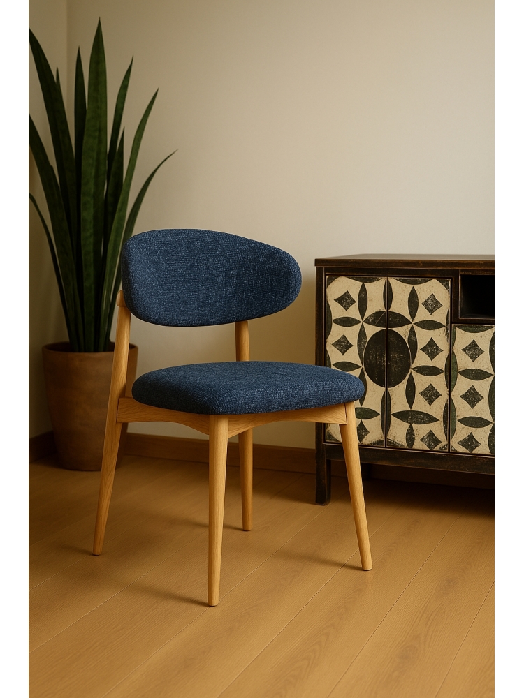 Chaise Jaspe Naturel & Bleu | L'Empreinte - Boutique