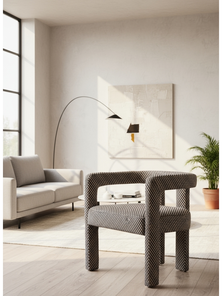 Chaise Liam Imprimé Brun | L'Empreinte - Chaises