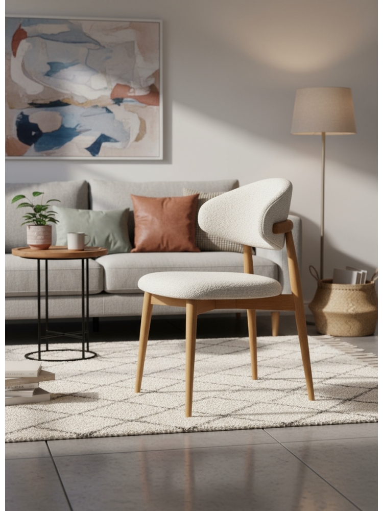 Chaise Jaspe Naturel & White | L'Empreinte - Boutique