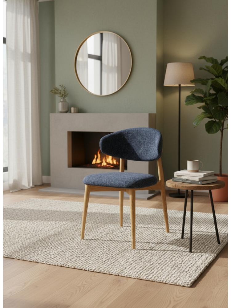 Chaise Jaspe Naturel & Bleu | L'Empreinte - Boutique