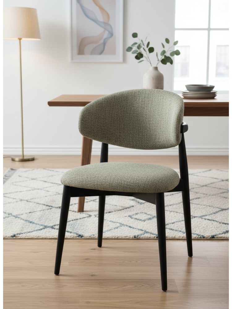 Chaise Jaspe Black & Green