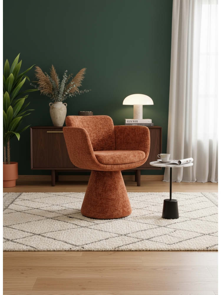 Fauteuil Pivotant Lexi Terre Cuite | L'Empreinte - Chaises