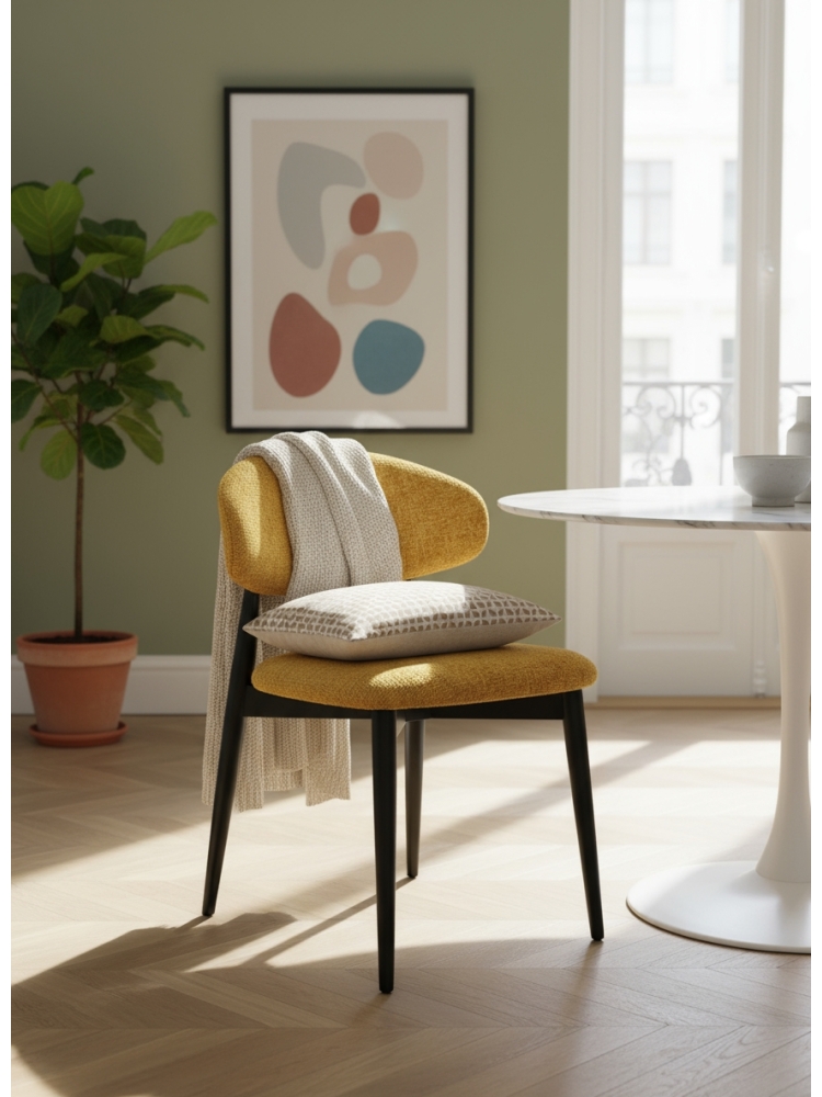 Chaise Jaspe Black & Yellow