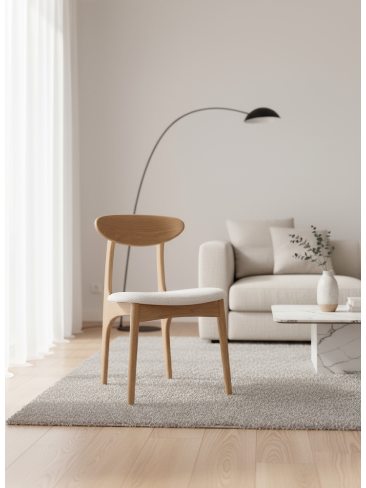 Chaise blanche écolière | L'Empreinte - Chaises