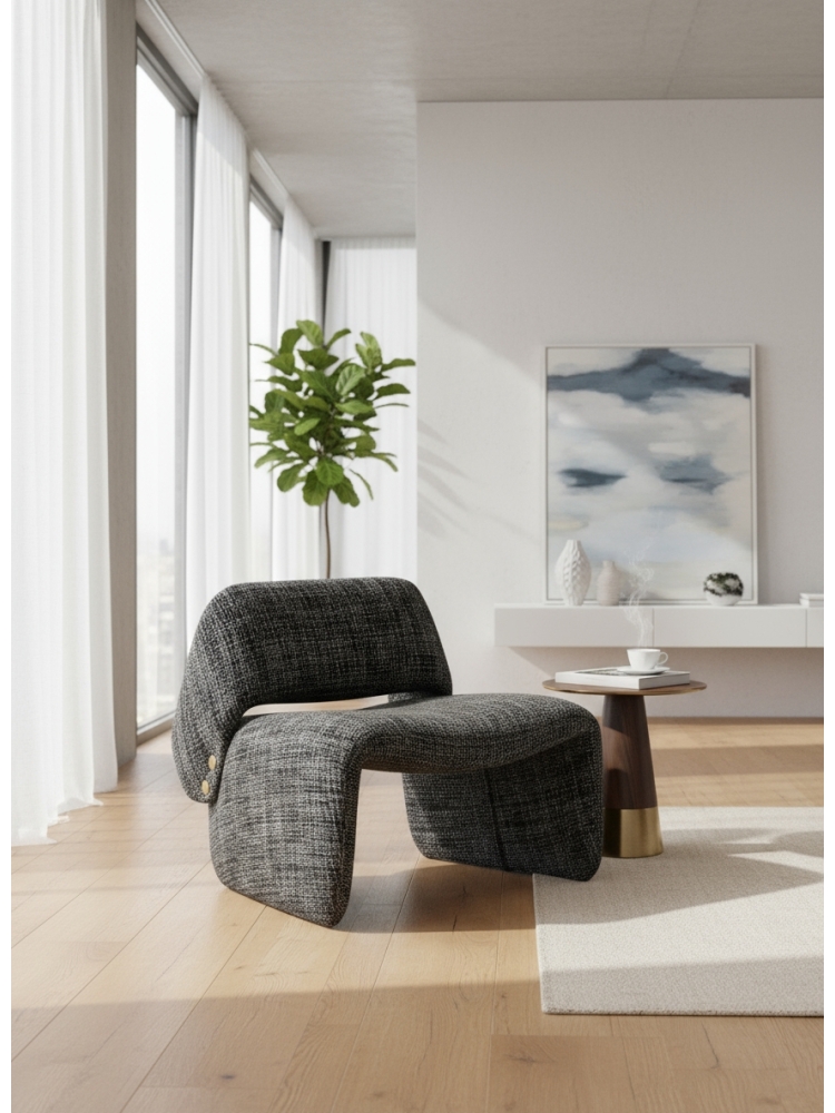 Fauteuil Roma Gris chiné | L'Empreinte - Fauteuils