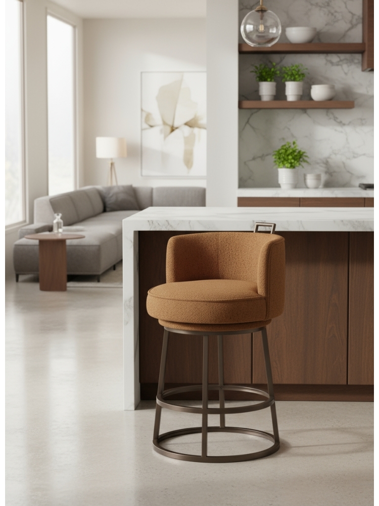 Tabouret Dana camel | L'Empreinte - Tabourets