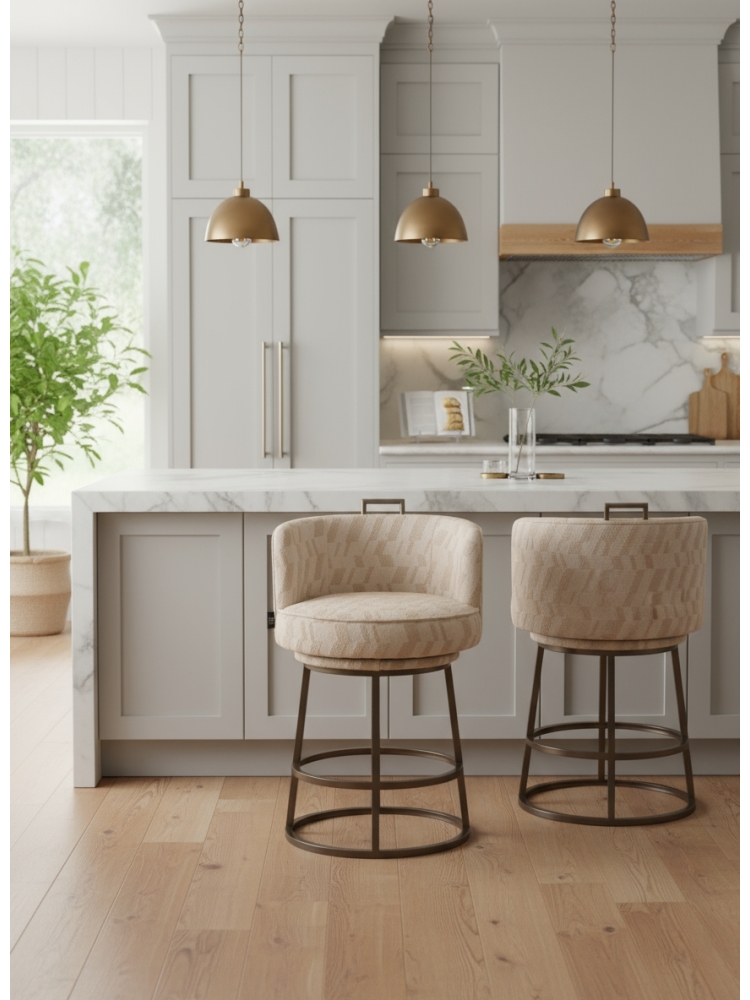 Tabouret Dana beige | L'Empreinte - Tabourets