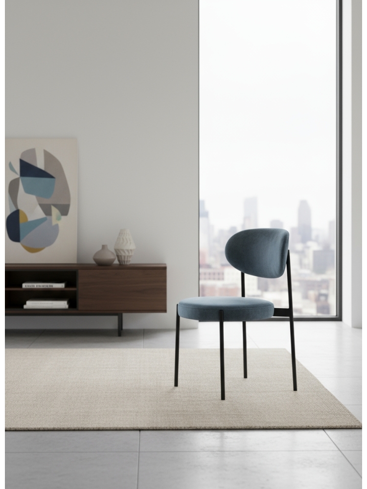 Chaise rebell ronde bleu