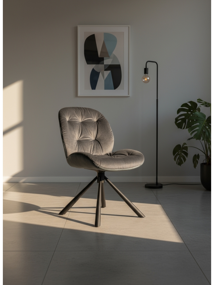 Chaise Rebell Matelassée Bicolore