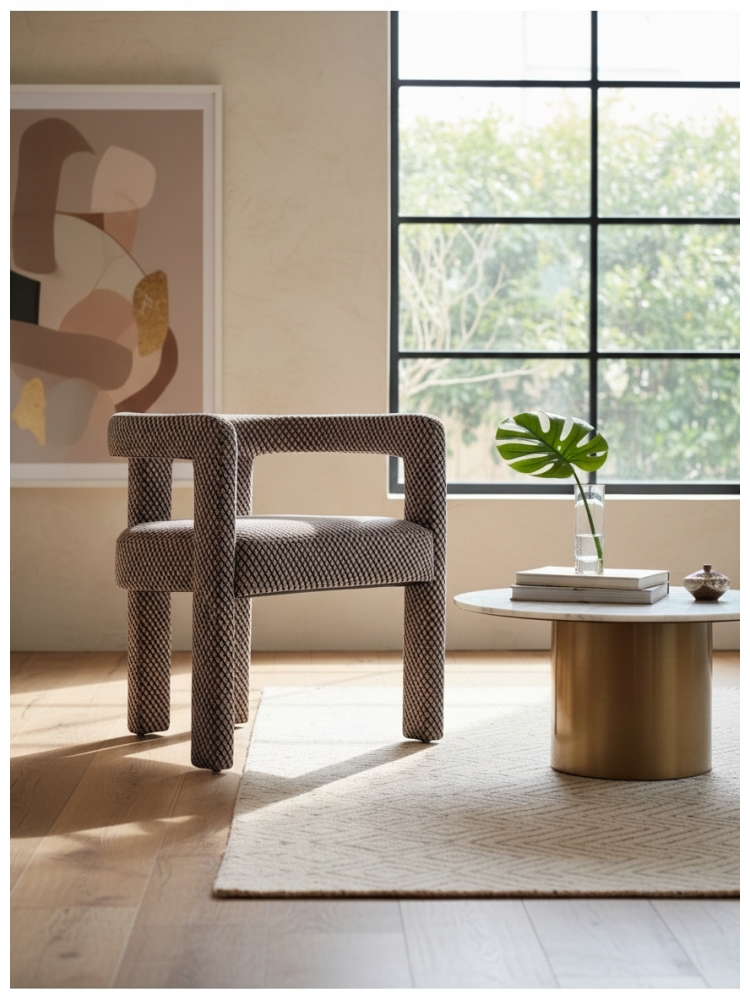 Chaise Liam Imprimé Brun | L'Empreinte - Chaises