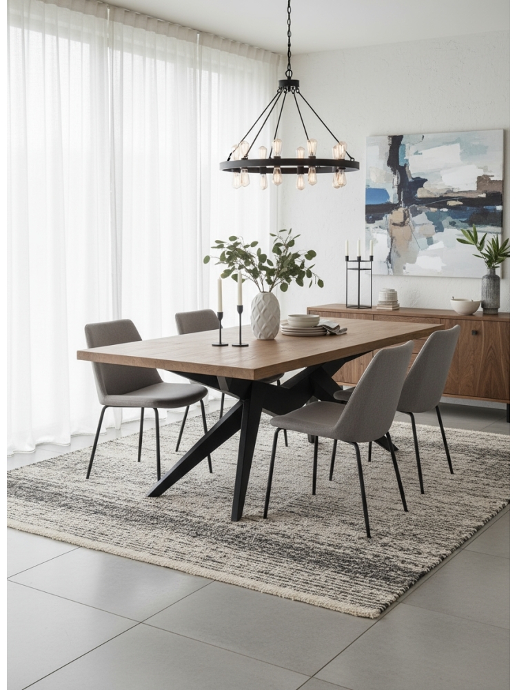 Table à manger Farya noir |  - Tables à manger