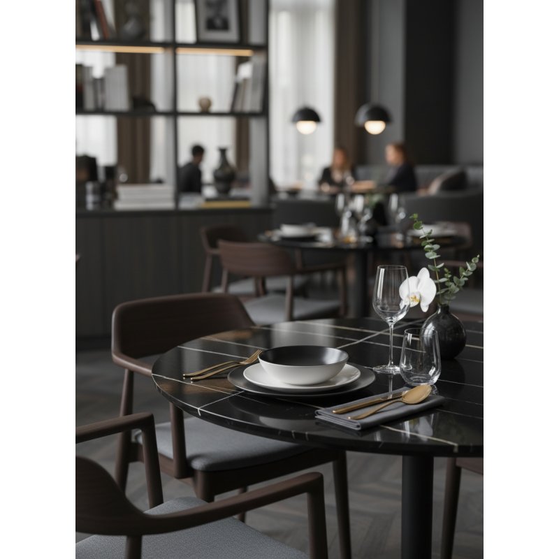 Plateau de table Matt Lauren Black