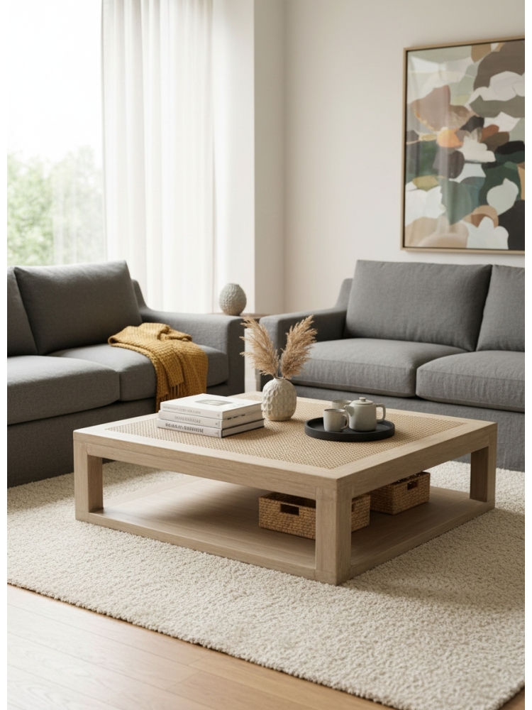 Table Basse rectangulaire Ormea rotin | L'Empreinte - Tables basses