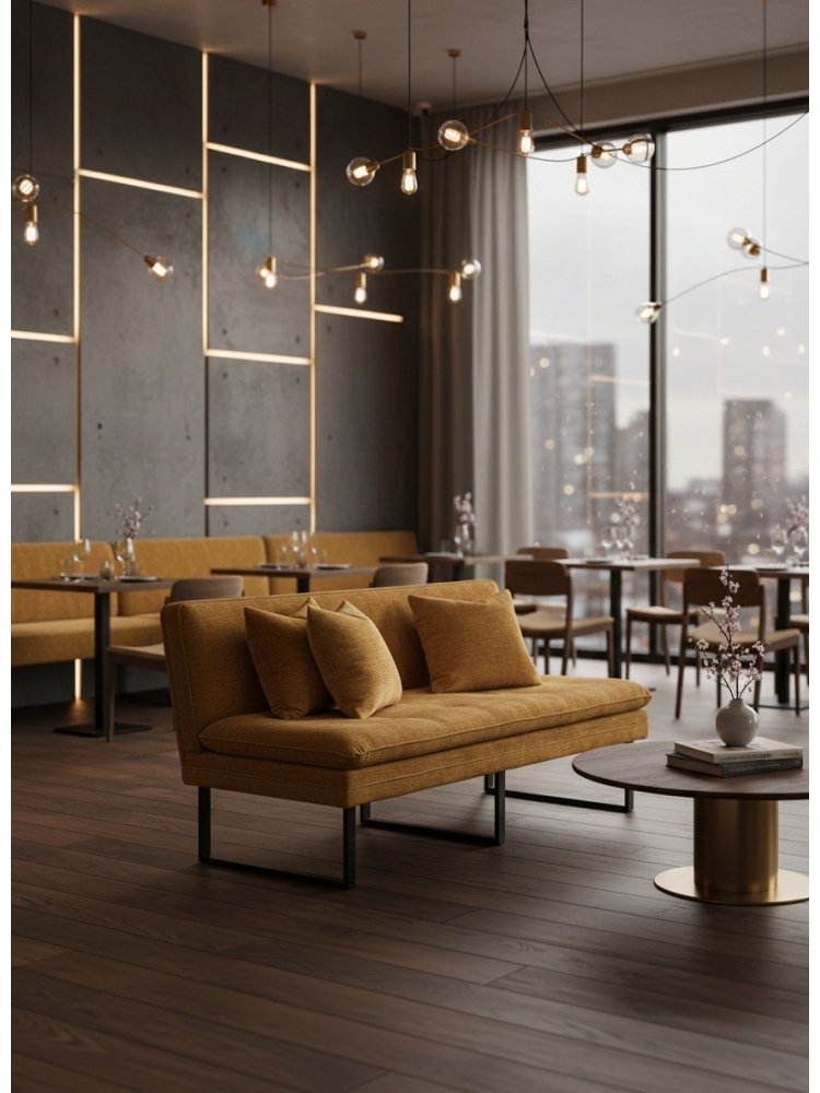 Banquette sur pied Como Ocre