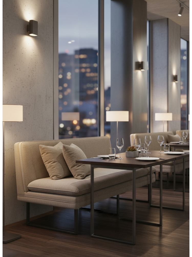 Banquette sur pied Como Beige |  - Professionnels