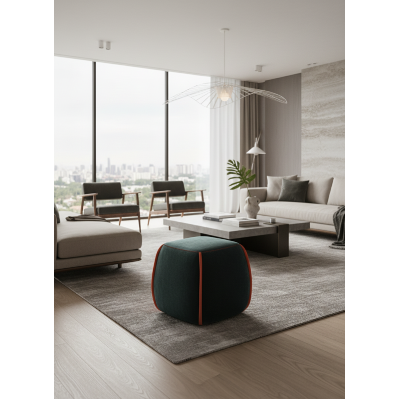 Pouf PRINCE quadro 35 cm