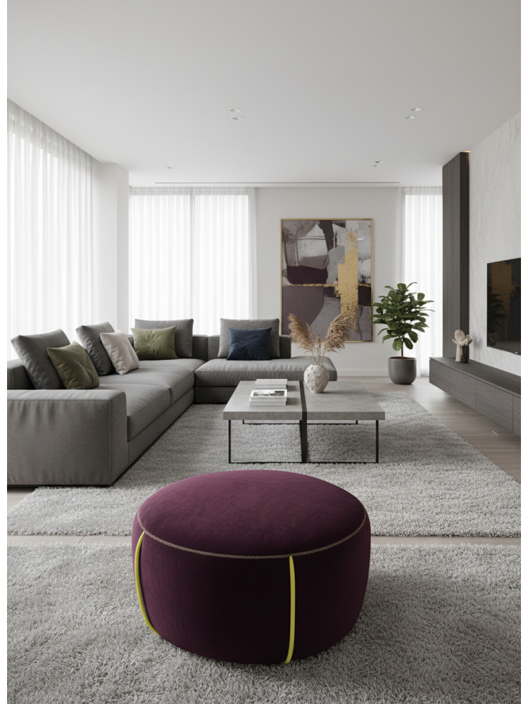 Pouf PRINCE ovale 60 cm