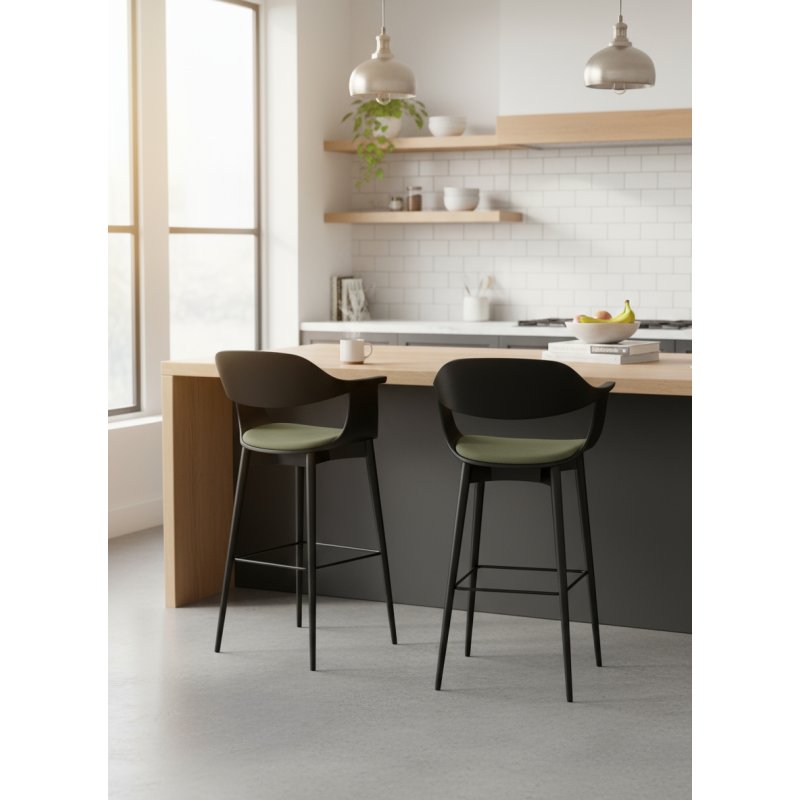 Tabouret Lola accoudoirs - Vert 75CM