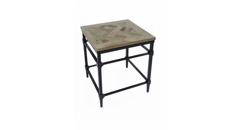 Table basse carré en orme - structure en métal MIA