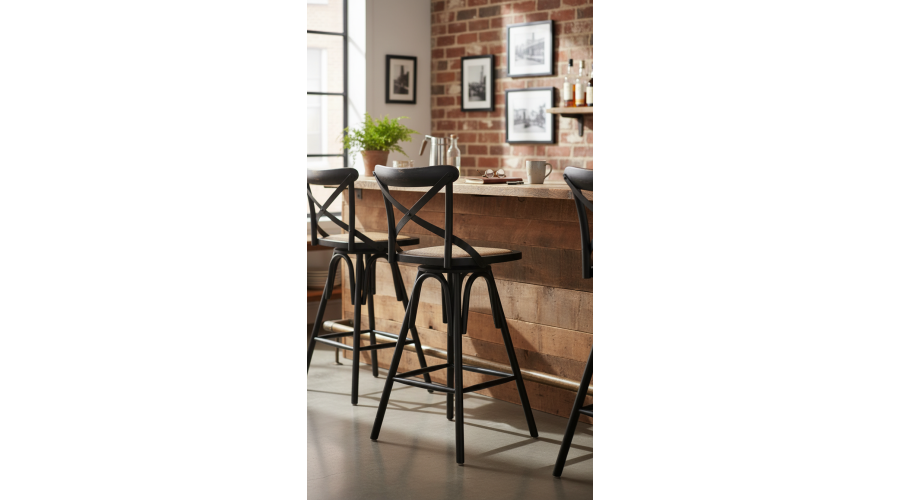 Taboret cassidy black antique |  - Tabourets