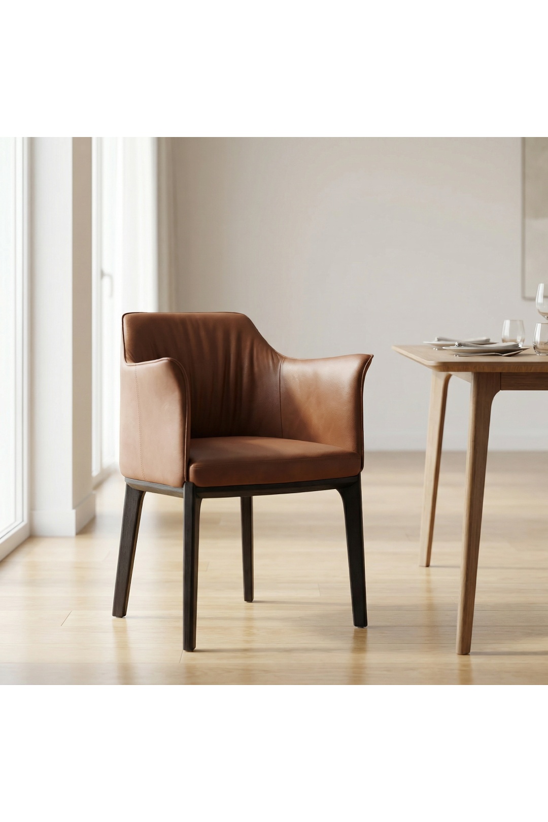 Fauteuil bridge camel