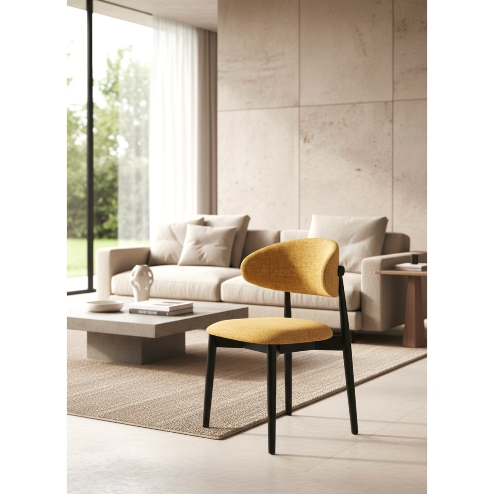 Chaise Jaspe Black & Yellow