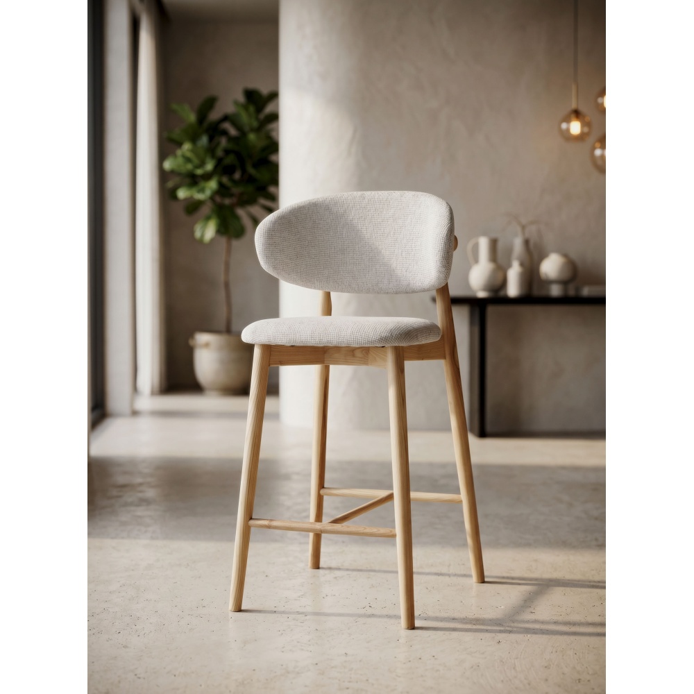 Tabouret Jaspe Naturel & White | L'Empreinte - Boutique