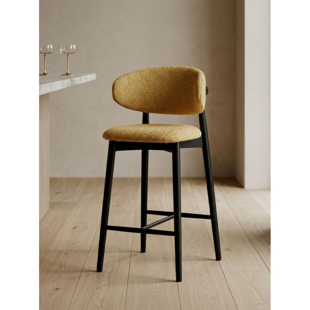 Tabouret Jaspe Black & Yellow | L'Empreinte - Boutique